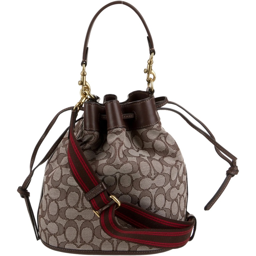 Coach Signature Bucket bag White / Brown Canvas